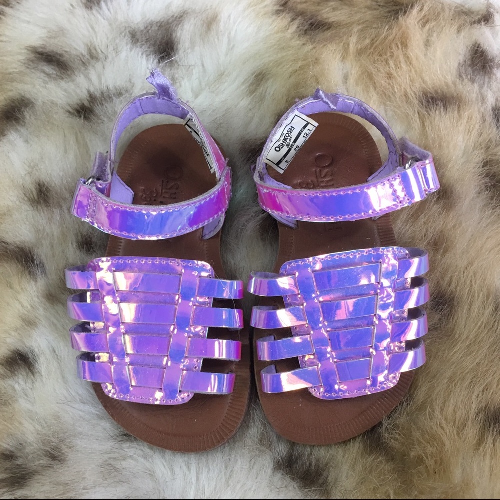 Iridescent Huarache Sandals